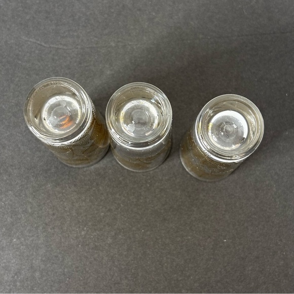 MCM Barware Etched Shot Glasses Gold Leaf - Set of 3 - Picture 4 of 6